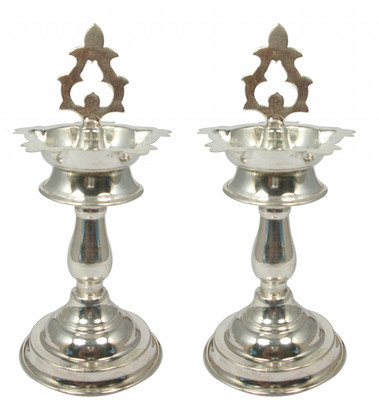 8% OFF on Dealsworld Silver Table Diya Set 8% OFF on Dealsworld Silver Table Diya Set