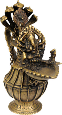 12% OFF on Exotic India Lord Ganesha Lamp with Five-Hooded Serpent Handle Brass Table Diya 12% OFF on Exotic India Lord Ganesha Lamp with Five-Hooded Serpent Handle Brass Table Diya
