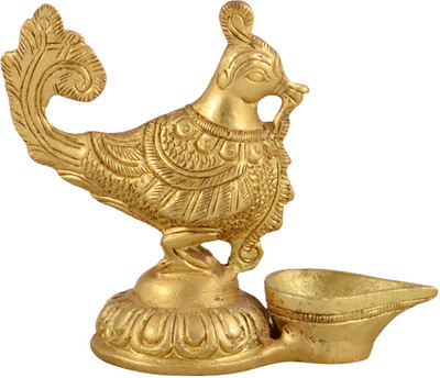 1st Home Bird With Lamp Statue Brass Table Diya 1st Home Bird With Lamp Statue Brass Table Diya