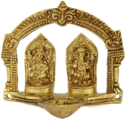 3% OFF on Exotic India Lakshmi Ganesha (Small Sculpture) Brass Table Diya 3% OFF on Exotic India Lakshmi Ganesha (Small Sculpture) Brass Table Diya