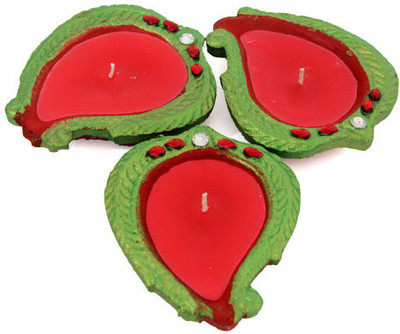 19% OFF on Gifts By Meeta Earthenware Table Diya Set