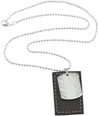 64% OFF on Hip Hop Stylin' and Profilin' Woo Stainless Steel, Leather Pendant