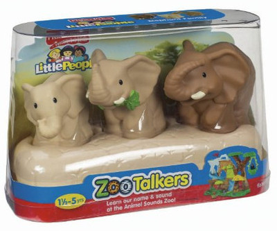 Fisher-Price Little People Zoo Talkers Elephant Family Pack