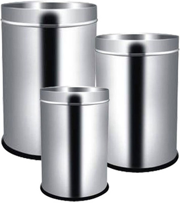 49% OFF on SSSilverware Stainless Steel Dustbin Steel, Pack of 3 49% OFF on SSSilverware Stainless Steel Dustbin Steel, Pack of 3
