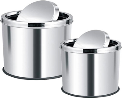 49% OFF on SSSilverware Stainless Steel Dustbin Steel, Pack of 2 49% OFF on SSSilverware Stainless Steel Dustbin Steel, Pack of 2