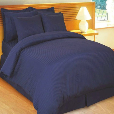 25% OFF on Amrich Cotton Striped Double Fitted Bedsheet
