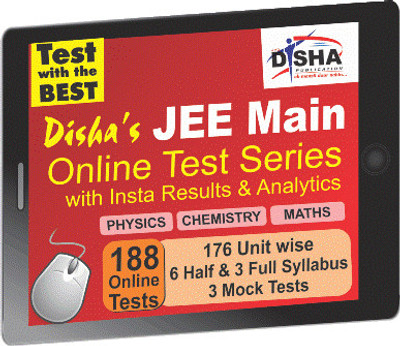 Disha Publication JEE Main - Physics / Chemistry / Maths with Insta Results & Analytics Online Test