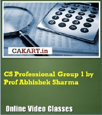 CAKART CS Professional Group 1 by Prof. Abhishek Sharma Online Course CAKART CS Professional Group 1 by Prof. Abhishek Sharma Online Course