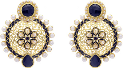 60% OFF on Prisha Season Trends Silver Plated Pearl, Cubic Zirconia Alloy, Silver Dangle Earring