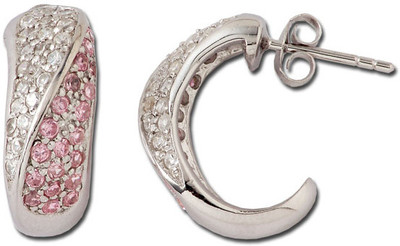 30% OFF on Exxotic Jewelz Contemporary Rhodium Plated Silver Stud Earring