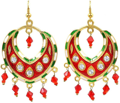 46% OFF on Maayra Adorable Meenakari Brass Dangle Earring