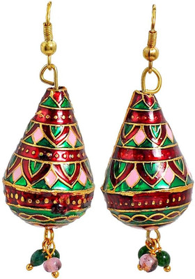 46% OFF on Maayra Sizzling Meenakari Brass Dangle Earring