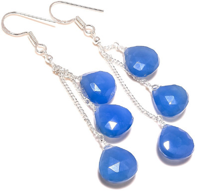 34% OFF on Kirti Gems Sterling Silver Plated Chalcedony Sterling Silver Dangle Earring