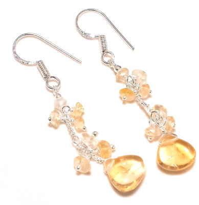 46% OFF on Kirti Gems Sterling Silver Plated Citrine Sterling Silver Dangle Earring