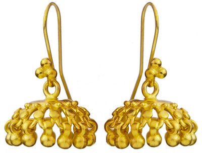 16% OFF on Exotic India Umbrella Onyx Sterling Silver Dangle Earring