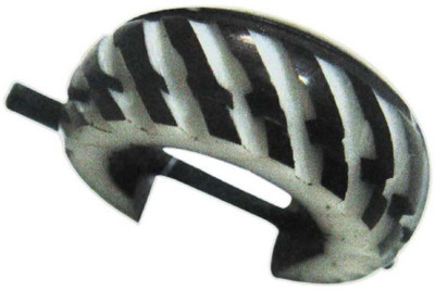 25% OFF on Little Goa White & Black Lining Body Piercing Acrylic Huggie Earring