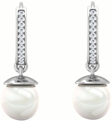 40% OFF on JacknJewel Bali 18K White Gold Plated 18 K Pearl Gold Drop Earring
