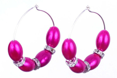 6% OFF on Rivory Bros Classy Pink Rounded Metal Hoop Earring 6% OFF on Rivory Bros Classy Pink Rounded Metal Hoop Earring