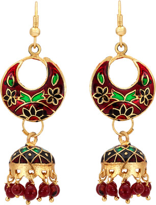Bindhani Meenakari Brass Dangle Earring
