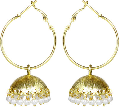 10% OFF on Fida Classic Gold And White Copper Hoop Earring 10% OFF on Fida Classic Gold And White Copper Hoop Earring