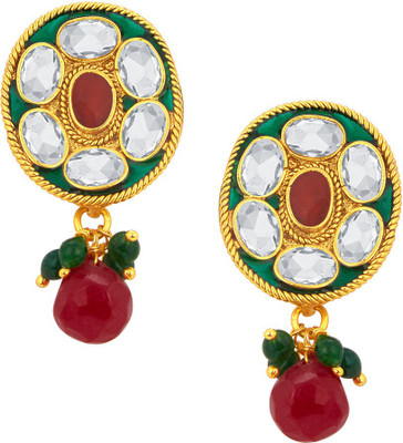 Sukkhi Exquisite Gold Plated American Diamond Alloy Drop Earring