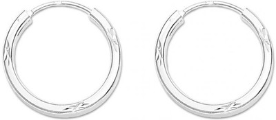 14% OFF on Taraash Diamond Cut Cubic Zirconia Sterling Silver Hoop Earring