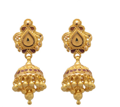 4% OFF on Paliwal Jewelers Punjabi 22 K Gold Jhumki Earring
