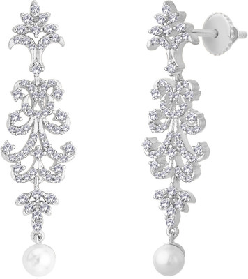 10% OFF on Peora Rhodium Plated Alloy Chandelier Earring