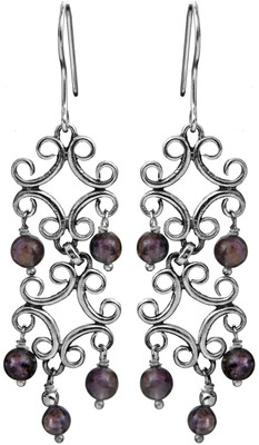 16% OFF on Exotic India Iolite Sterling Silver Dangle Earring