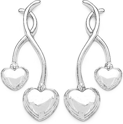 70% OFF on Johareez Rhodium Plated Silver Drop Earring