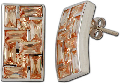 30% OFF on Exxotic Jewelz Style Diva Rhodium Plated Silver Stud Earring