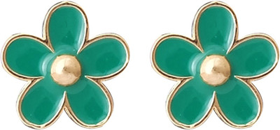 50% OFF on Super Drool Green Enamel Gold Rose K Metal Stud Earring 50% OFF on Super Drool Green Enamel Gold Rose K Metal Stud Earring