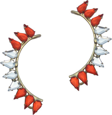 72% OFF on Sankisho Red And White Tika Ear Metal, Alloy, Acrylic Cuff Earring