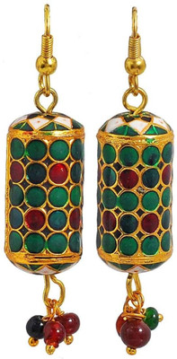 46% OFF on Maayra Posh Meenakari Brass Dangle Earring