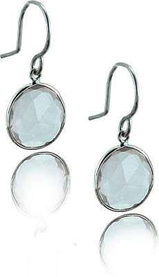 63% OFF on Style A Bit Oval Gemmies Quartz Sterling Silver Dangle Earring