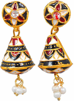 51% OFF on Maayra Smashing Meenakari Brass Drop Earring