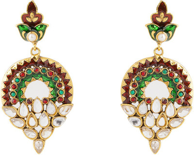 28% OFF on moKanc Fine Craftsmanship Brass Drop Earring