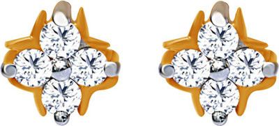 40% OFF on JacknJewel Nina 14K Yellow Gold Plated 14 K Diamond Gold Stud Earring
