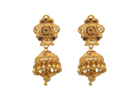 10% OFF on Paliwal Jewelers Saanwariyan 22 K Gold Jhumki Earring