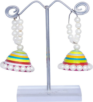 Kalarasika Pearl Jhumka Paper Hoop Earring