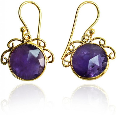 30% OFF on Exxotic Jewelz Diva Fashion 22K Yellow Gold Plated Quartz Silver Dangle Earring