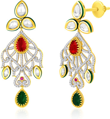 30% OFF on Peora 18K Yellow Gold Plated Alloy Drop Earring