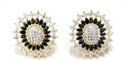 75% OFF on Prisha Season Trends Silver Plated Pearl, Cubic Zirconia Alloy, Silver Stud Earring