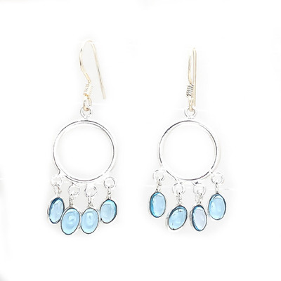 45% OFF on Kirti Gems Vintage Style Topaz Sterling Silver Dangle Earring