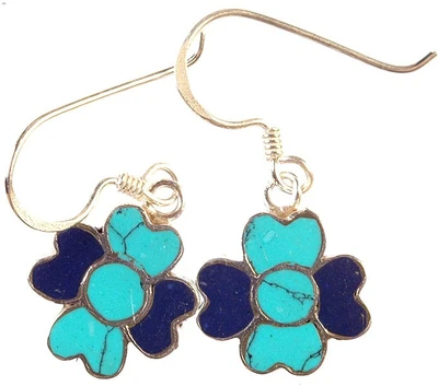 16% OFF on Exotic India Nepalese Inlay Sterling Silver Dangle Earring