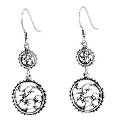 53% OFF on 925 Silver Floral Design Silver Dangle Earring 53% OFF on 925 Silver Floral Design Silver Dangle Earring