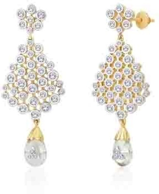 10% OFF on Peora Rhodium Plated Alloy Chandelier Earring