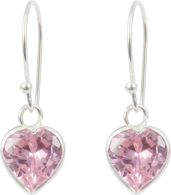 Abhooshan Tender Heart Cubic Zirconia Sterling Silver Dangle Earring Abhooshan Tender Heart Cubic Zirconia Sterling Silver Dangle Earring