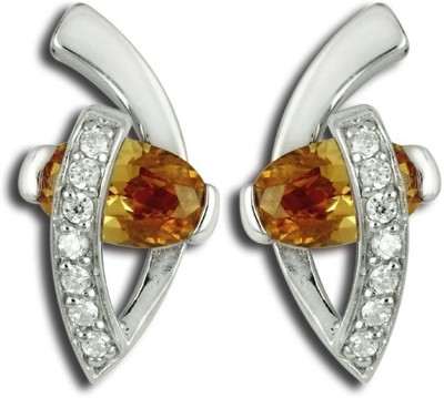 32% OFF on Exxotic Jewelz Style Diva Rhodium Plated Silver Stud Earring