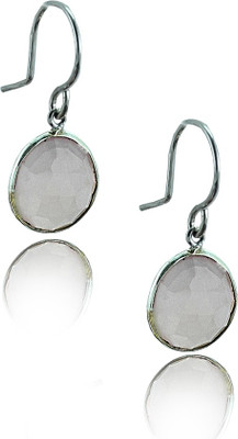 63% OFF on Style A Bit Oval Gemmies Quartz Sterling Silver Dangle Earring